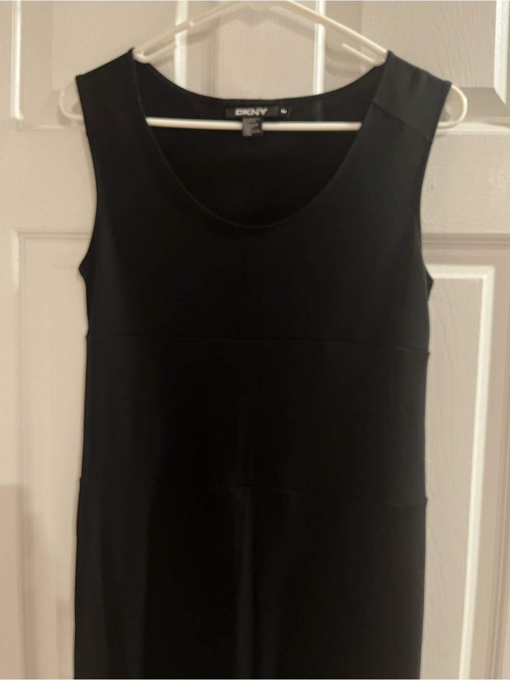 DKNY Black Scoop Neck Sleeveless Long Dress
